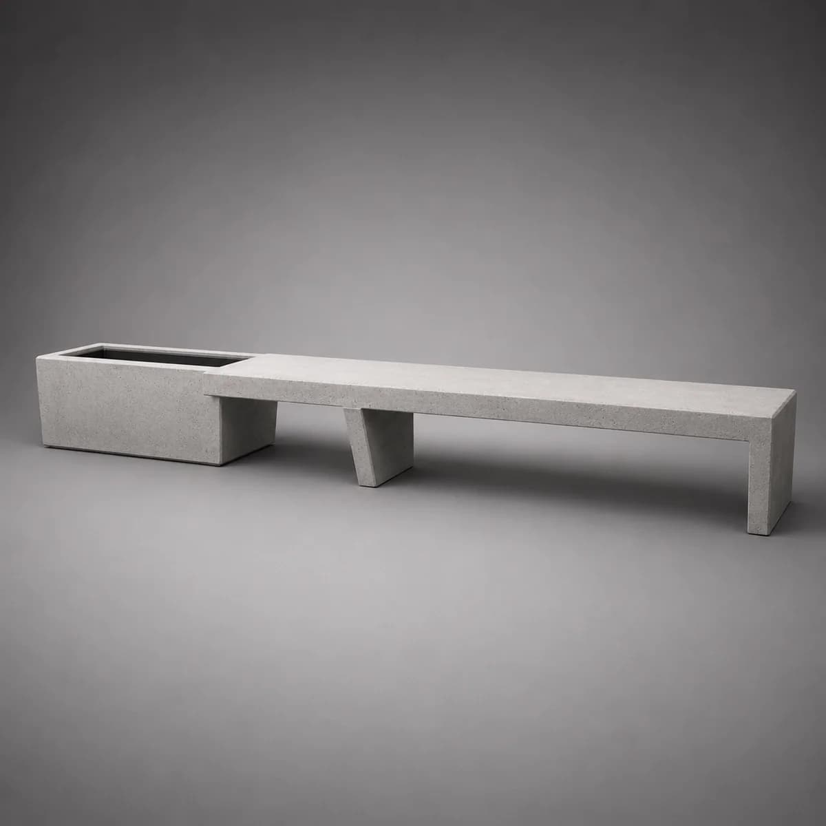 Vista referencial de Jardinera Asiento, macetero y jardinera de mobiliario urbano