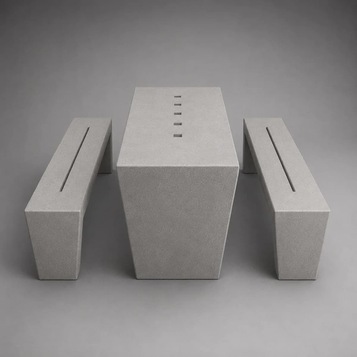 Vista referencial de Mesa Mim, mesa de mobiliario urbano